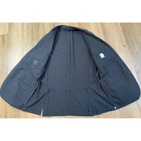 J Crew Ludlow Mens Cotton Unstructured Blazer‎ Sport Coat Jacket Glen Check 42L - Picture 3 of 11